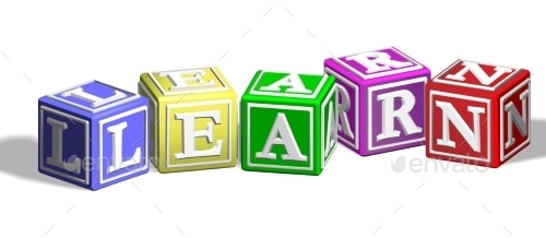 Learn Alphabet Blocks, Vectors | GraphicRiver
