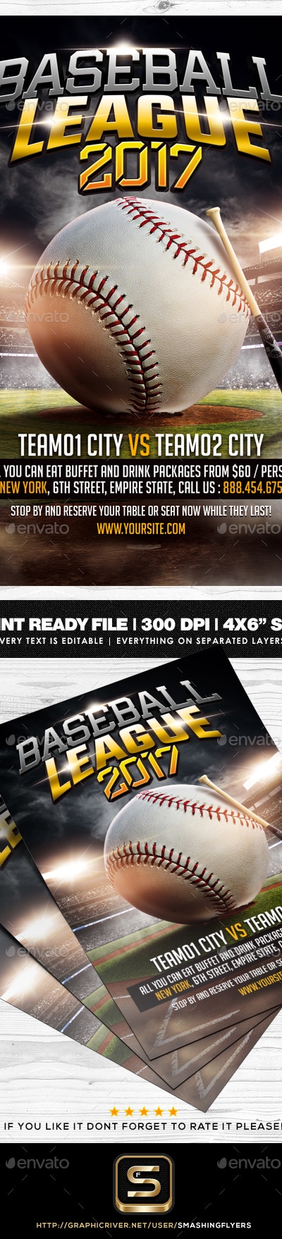 Baseball Flyer Template, Print Templates | GraphicRiver