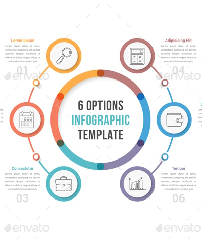 Six Options Infographics, Infographics | GraphicRiver