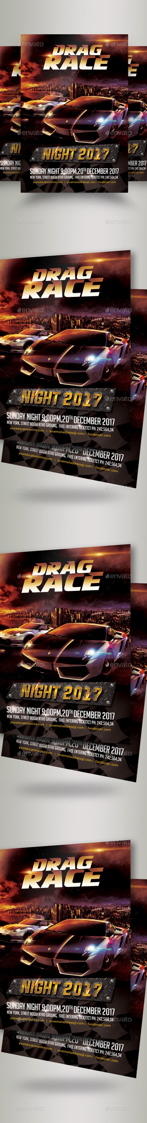 Car Racing Flyer Template, Print Templates | GraphicRiver