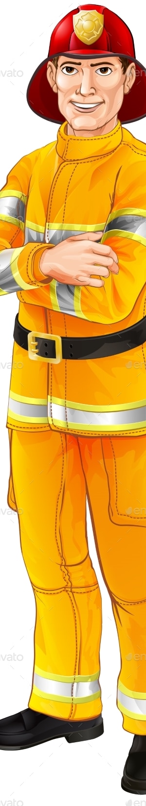 Fireman Character, Vectors | GraphicRiver