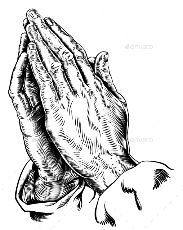 Praying Hands Vector, Vectors | GraphicRiver