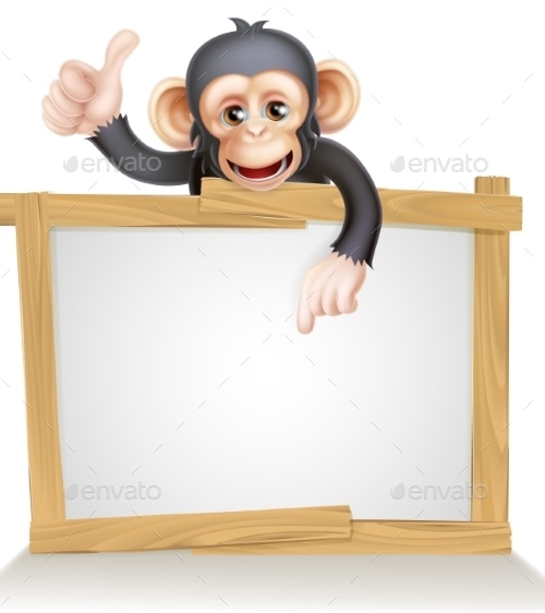 Monkey Sign, Vectors | GraphicRiver