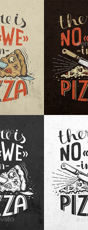 Pizza Lettering Poster, Vectors | GraphicRiver
