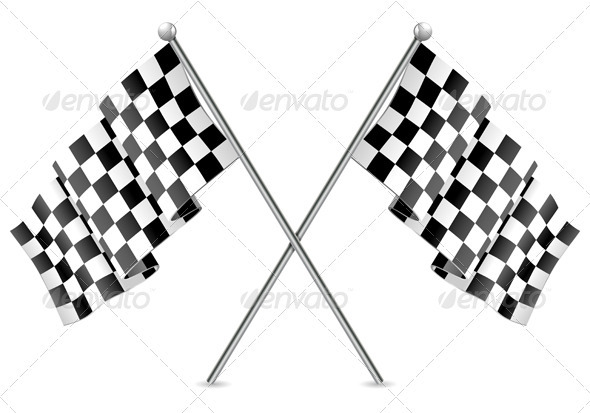 Racing Checkered Flags Finish, Vectors | GraphicRiver
