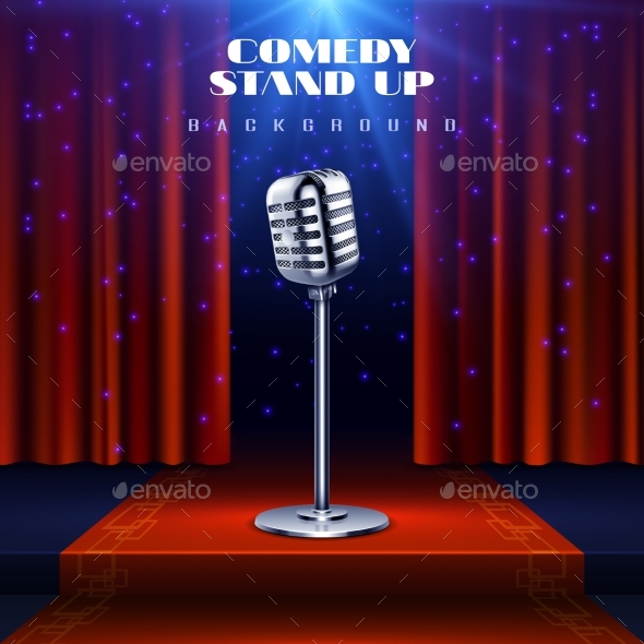 Stand Up Comedy Vector Background, Vectors | GraphicRiver