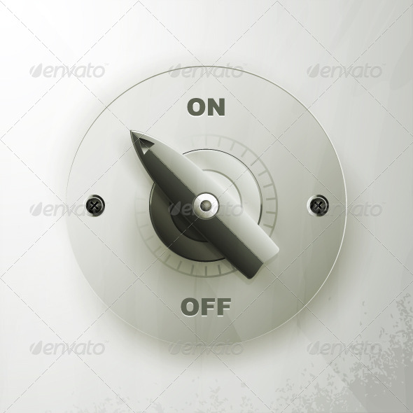On off switch on a gray background, Vectors | GraphicRiver
