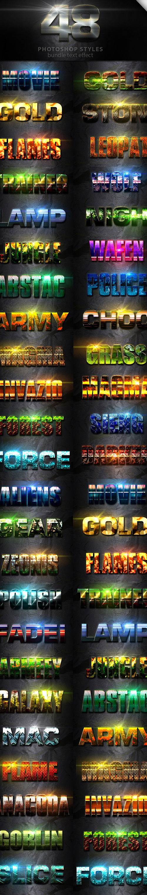 48 Text Effect Bundle Vol 3, Add-ons | GraphicRiver
