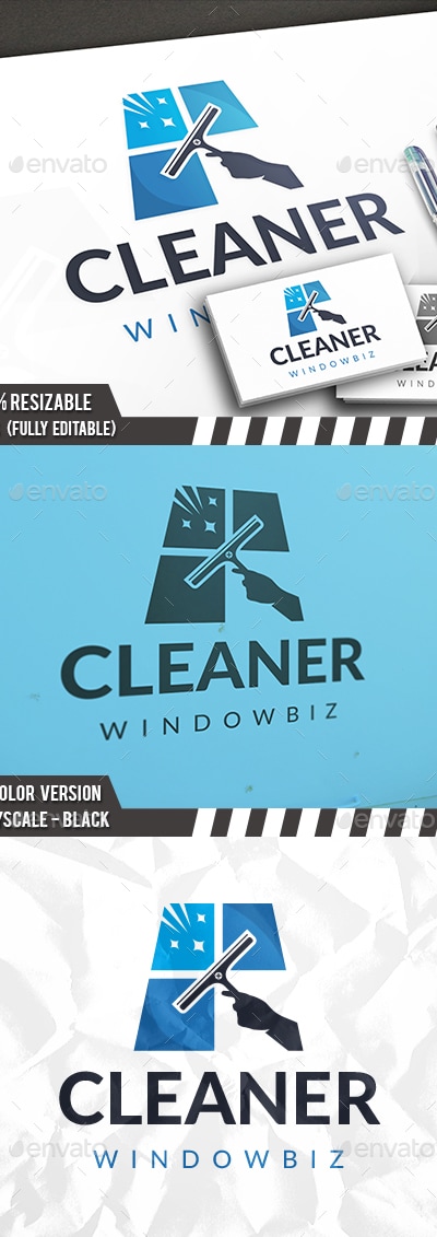 Windows Cleaner Logo, Logo Templates | GraphicRiver