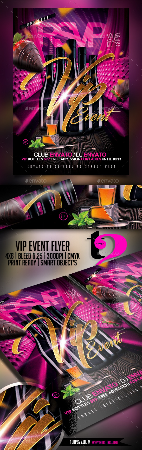 Vip Event Flyer Template, Print Templates | GraphicRiver