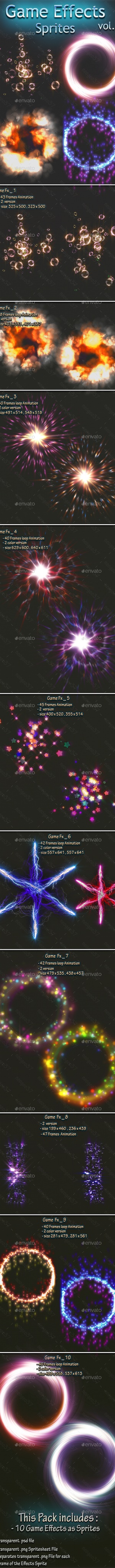 Game Effects Vol 1, Game Assets | GraphicRiver