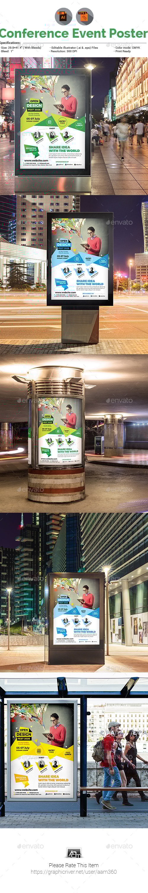 Conference / Event Poster, Print Templates | GraphicRiver