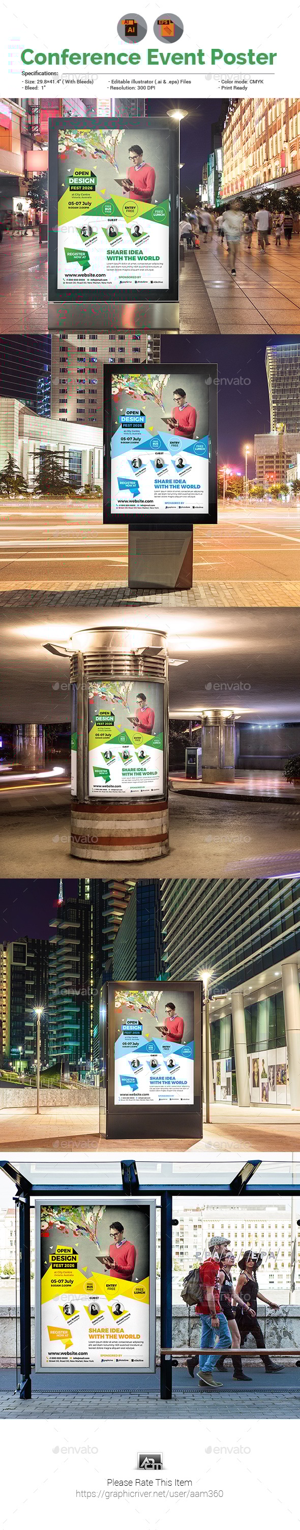 Conference / Event Poster, Print Templates | GraphicRiver