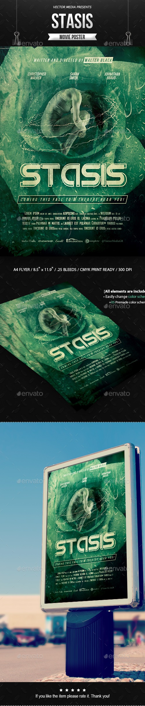 Stasis - Movie Poster, Print Templates | GraphicRiver