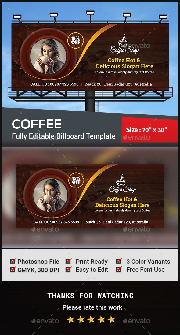 Coffee Billboard, Print Templates | GraphicRiver