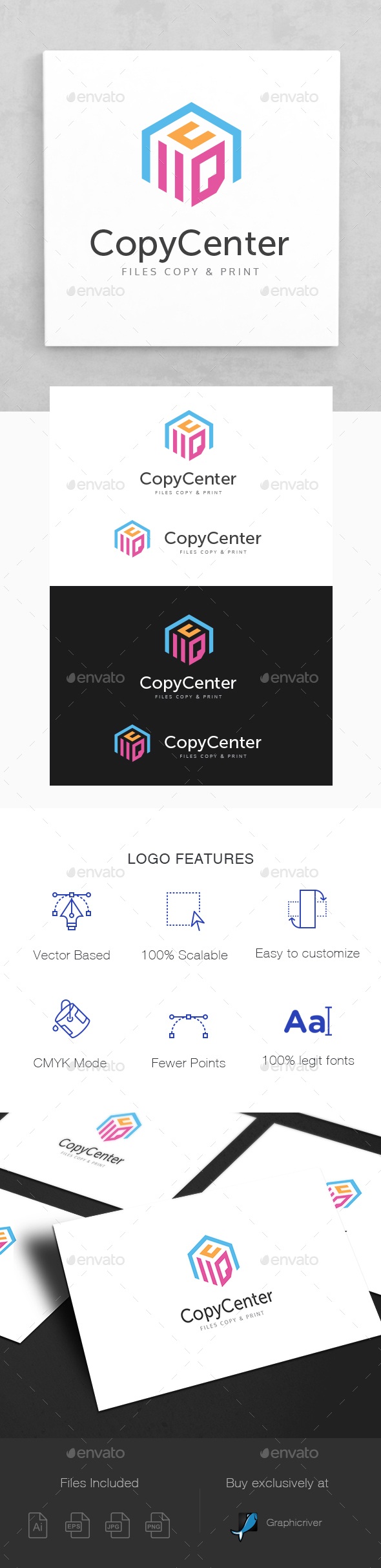 Files Copy & Print Center Logo Template, Logo Templates | GraphicRiver