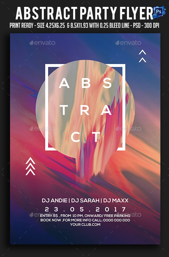 Abstract Party Flyer, Print Templates | GraphicRiver