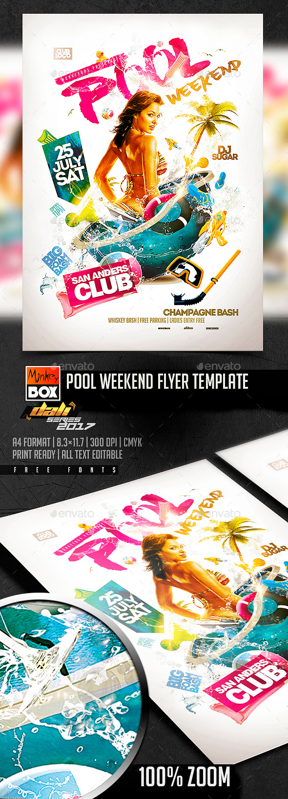 Pool Weekend Flyer Template, Print Templates | GraphicRiver
