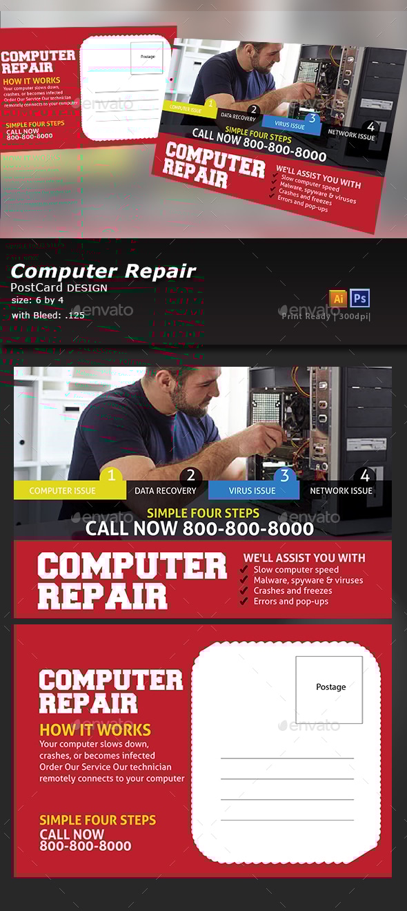 Computer Repair, Print Templates | GraphicRiver
