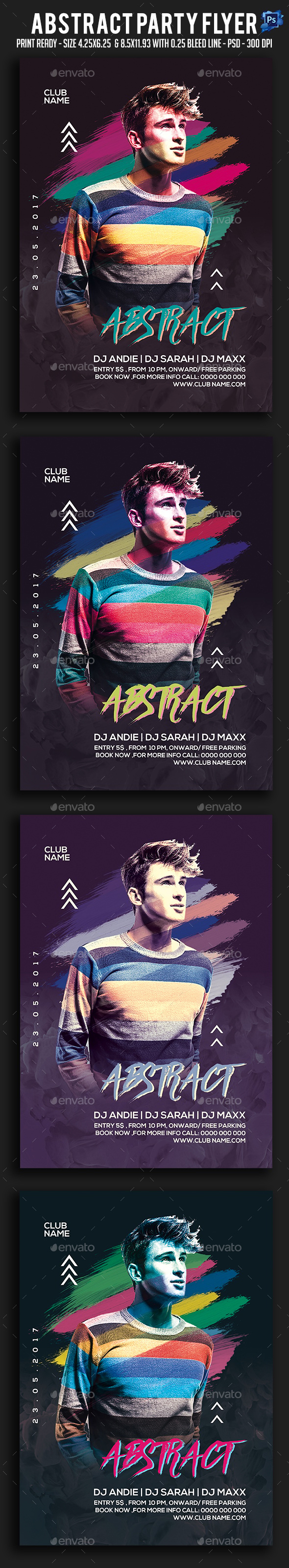 Abstract Party Flyer, Print Templates | GraphicRiver