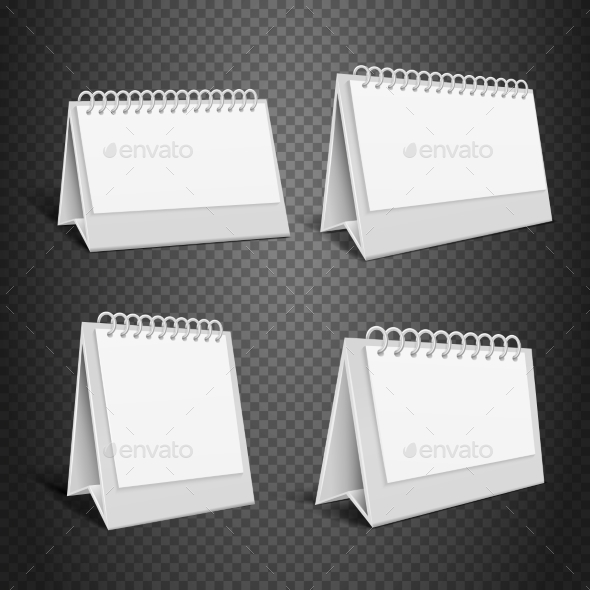 Blank Desk Paper Calendar, Vectors | GraphicRiver