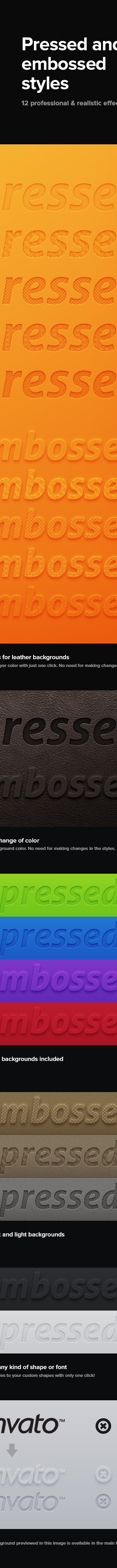 Pressed And Embossed Styles, Add-ons | GraphicRiver