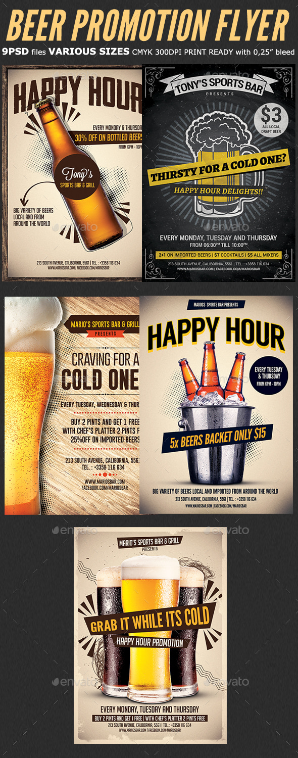 Beer Promotion Happy Hour Flyer Bundle Print Templates GraphicRiver beer-promotion-happy-hour-flyer-bundle-print-templates-graphicriver