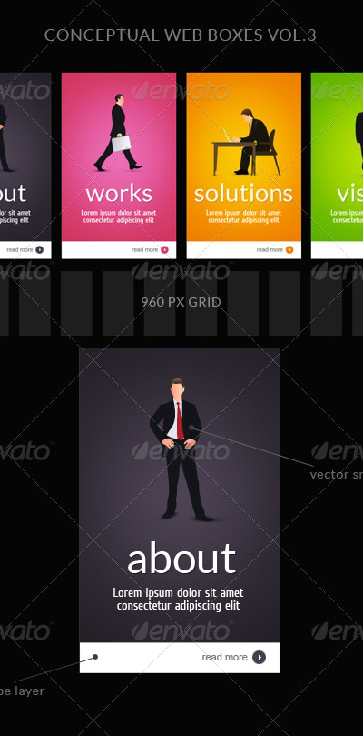 Web Box or Banner Templates 3, Web Elements | GraphicRiver