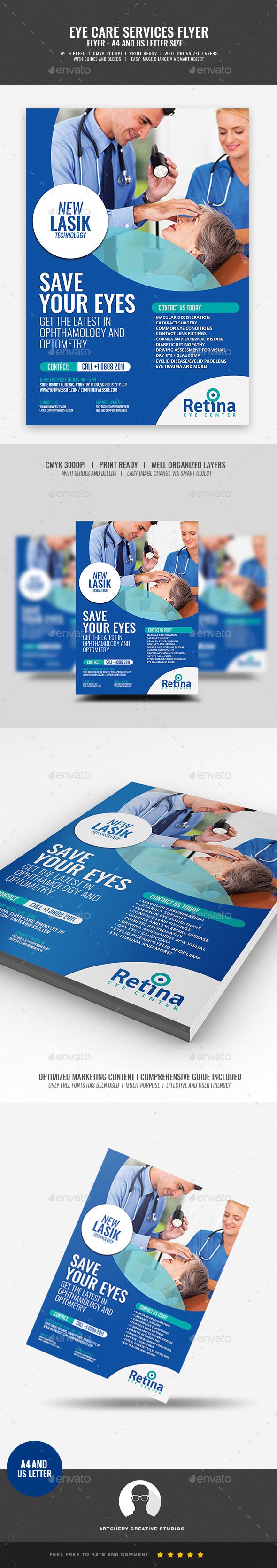 Optometry Services Flyer, Print Templates | GraphicRiver