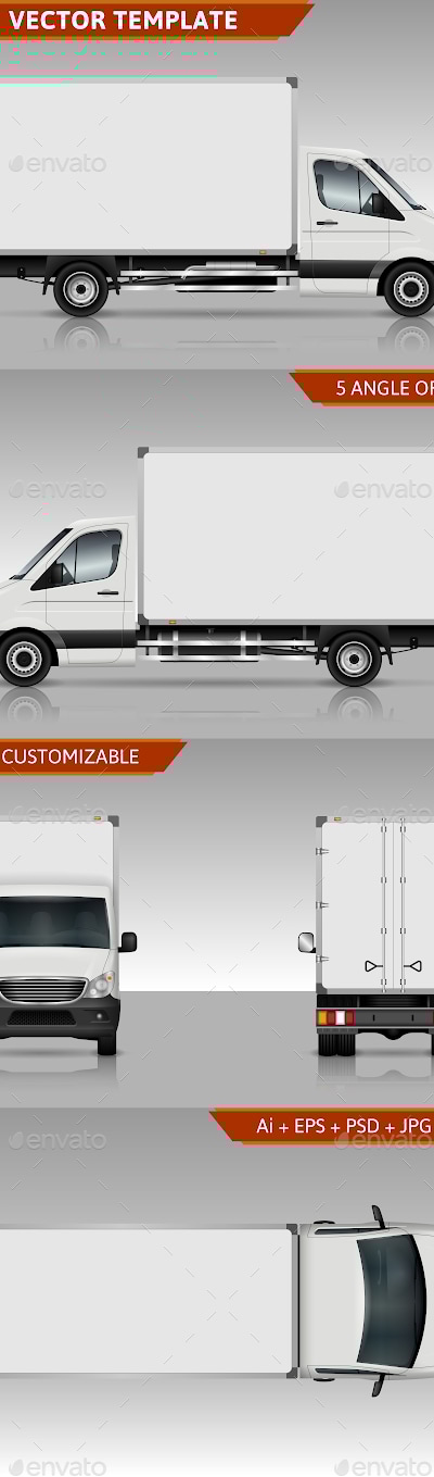 Van Vector Template, Vectors | GraphicRiver