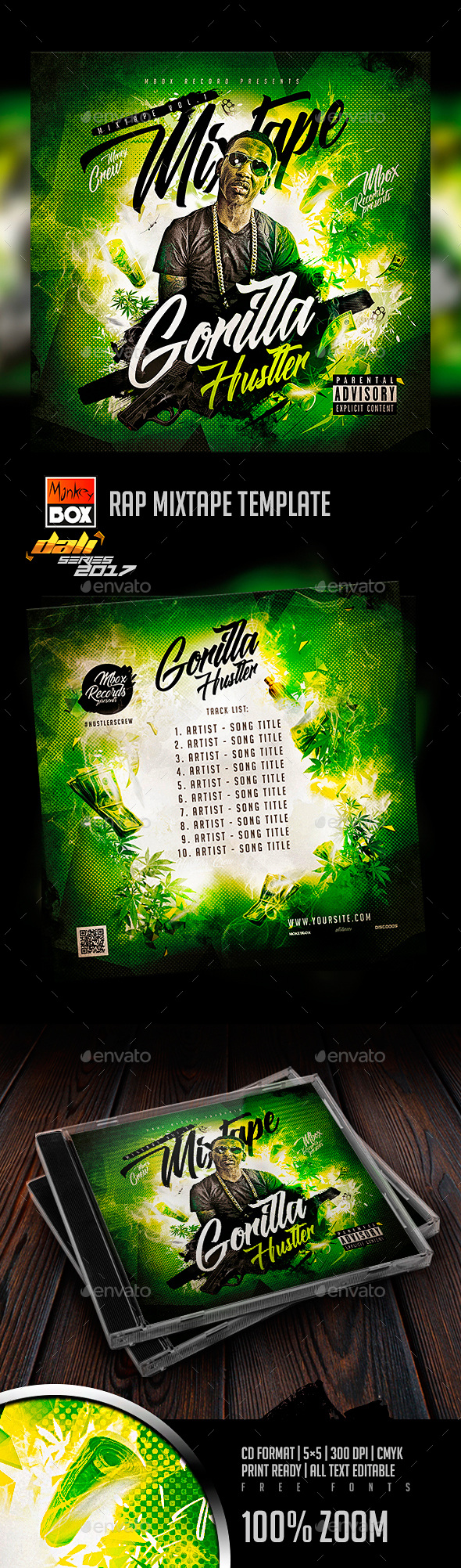 Rap Mixtape Template, Print Templates | GraphicRiver