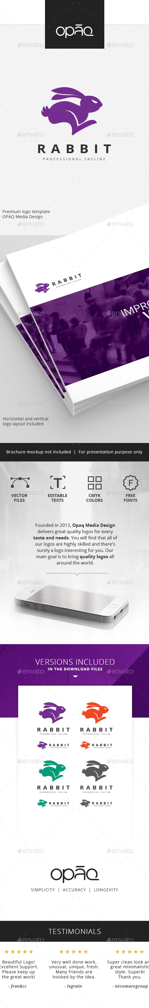 Fast Rabbit Logo, Logo Templates | GraphicRiver