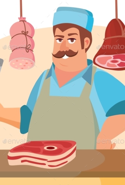 Butcher Character Vector, Vectors | GraphicRiver