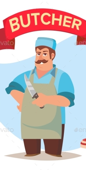 Professional Butcher Vector, Vectors | GraphicRiver