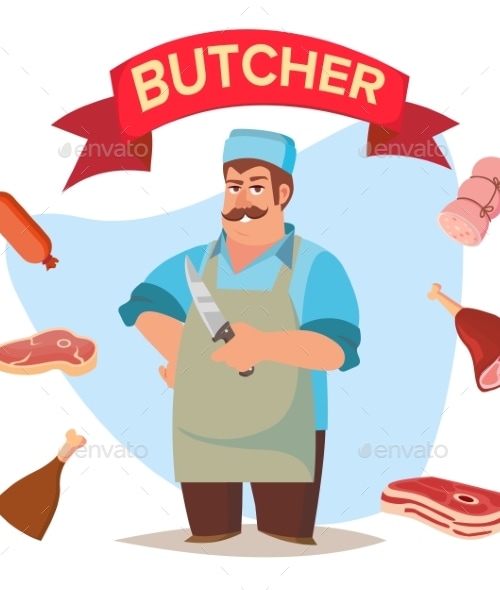 Professional Butcher Vector, Vectors | GraphicRiver