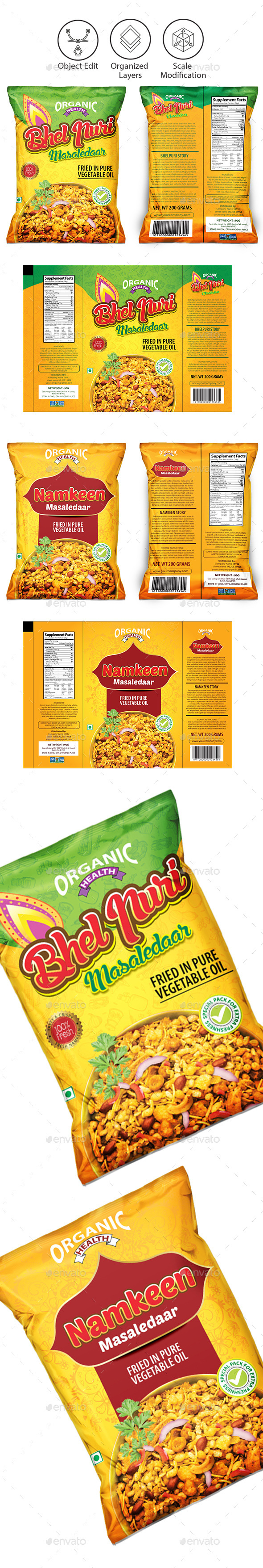 Snacks Packaging Template Vol 2, Print Templates | GraphicRiver