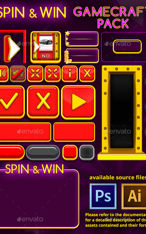 Spin and Win - Game Assets, Game Assets | GraphicRiver