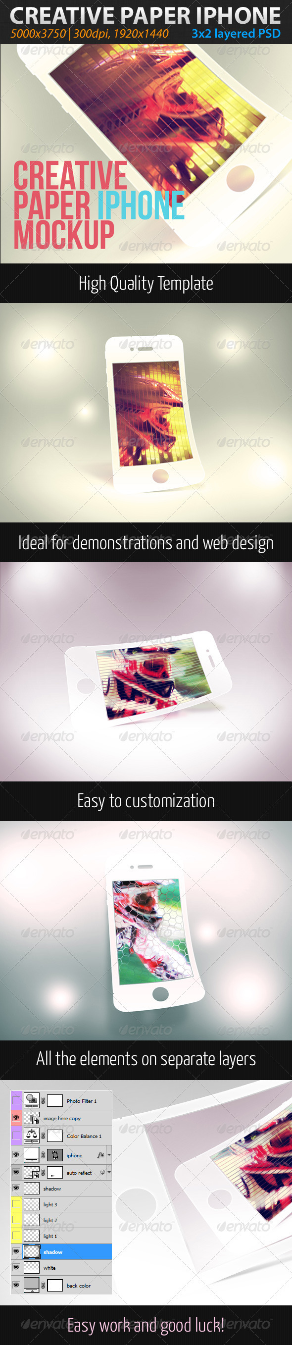 Creative Paper Phone Mockup, Graphics | GraphicRiver