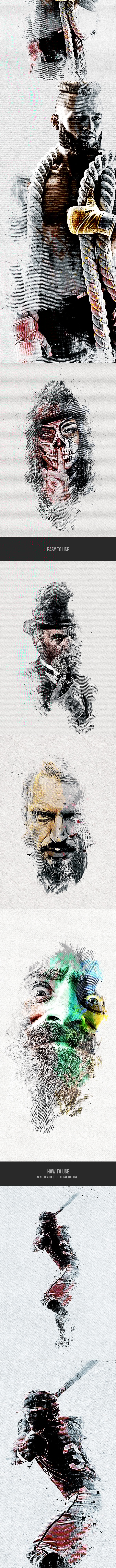 Skratch - Photoshop Action - Photo Effects Actions