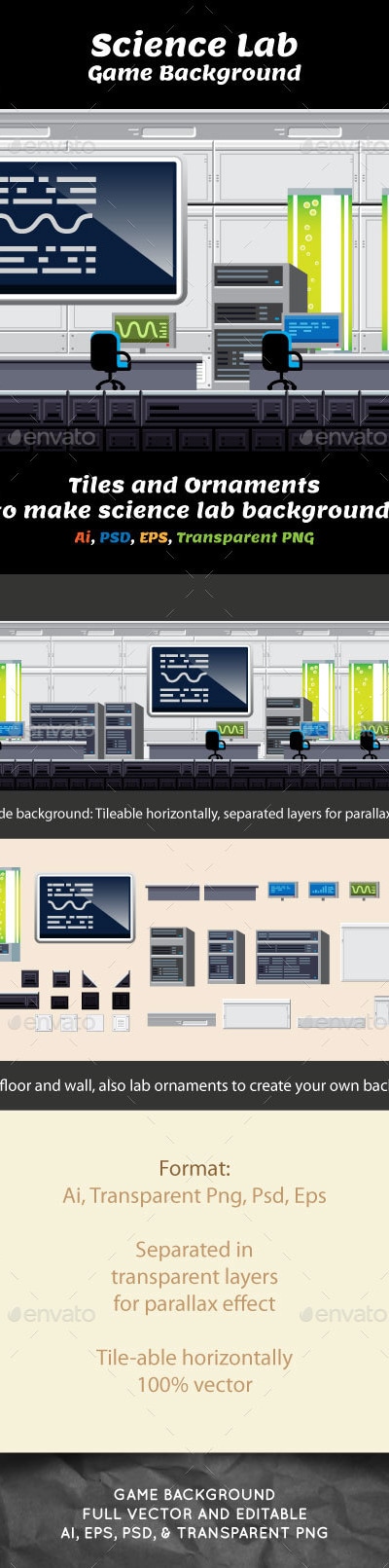 Indoor Game Backround - Science Laboratory, Game Assets | GraphicRiver