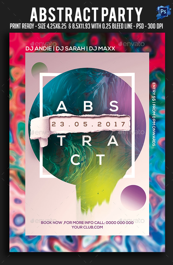 Abstract Party Flyer, Print Templates | GraphicRiver