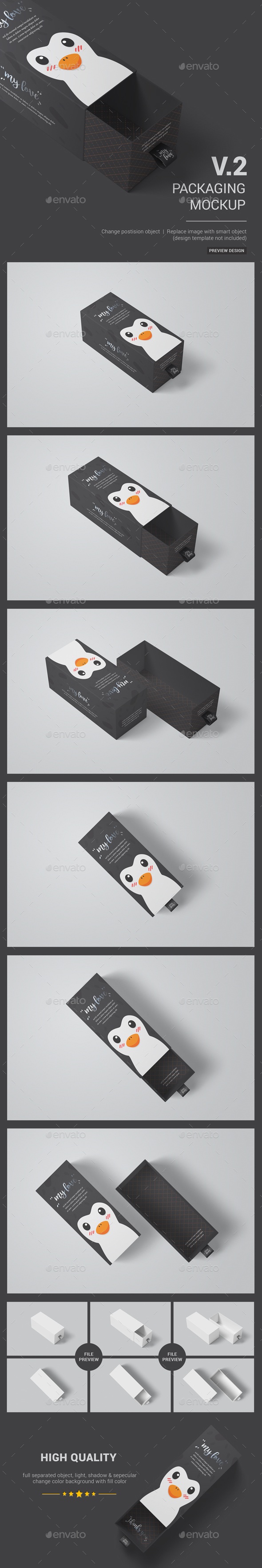 Sliding Box Packaging / Package Mockup 02, Graphics | GraphicRiver