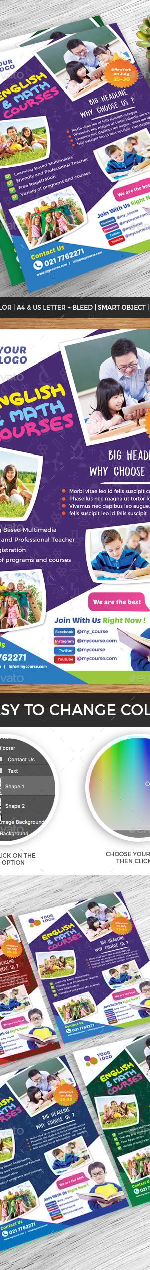 Education Flyer V3, Print Templates | GraphicRiver