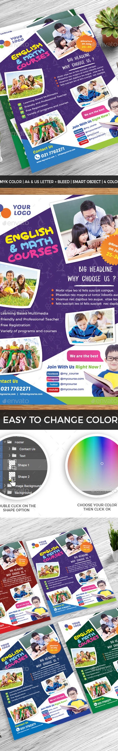 Education Flyer V3, Print Templates | GraphicRiver