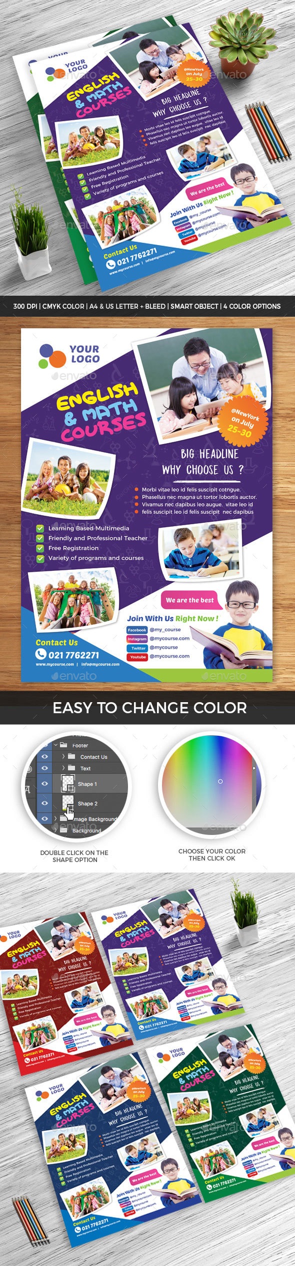 Education Flyer V3, Print Templates | GraphicRiver