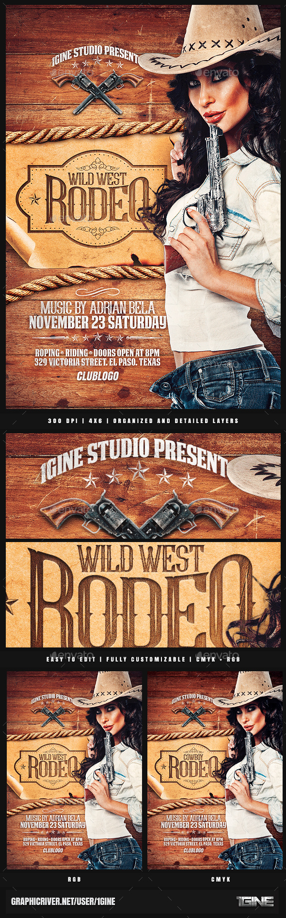 Rodeo Flyer Template, Print Templates | GraphicRiver