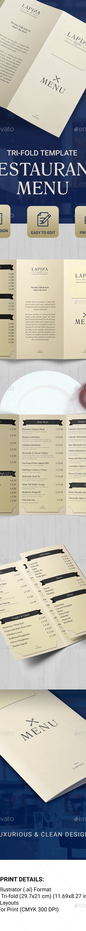 Clean Restaurant Menu, Print Templates | GraphicRiver