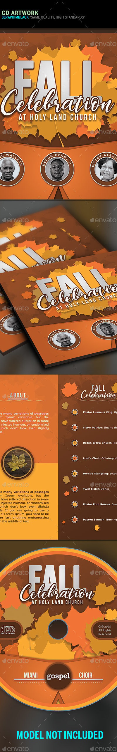 Fall Celebration CD Artwork Template, Print Templates | GraphicRiver