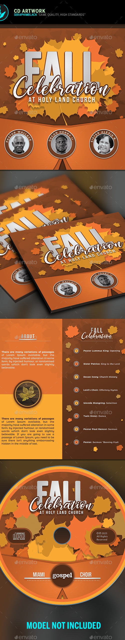 Fall Celebration CD Artwork Template, Print Templates | GraphicRiver