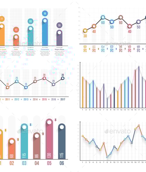 Bar and Line Charts, Infographics | GraphicRiver